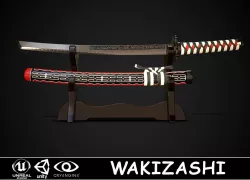 Wakizashi 02 Low-poly  3D model