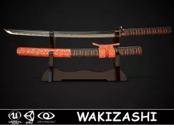 Wakizashi 03 Low-poly  3D model