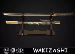 Wakizashi 05 Low-poly  3D model