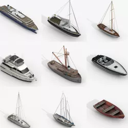 Watercraft Collections Low-poly  3D model