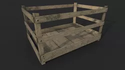 Wood Box Low-poly  3D model