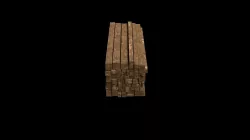 Wood stack Low-poly  3D model