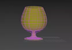 yellow brandy glass 3D model