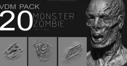 ZBRUSH - ALPHAS WOOD PACK 3D model