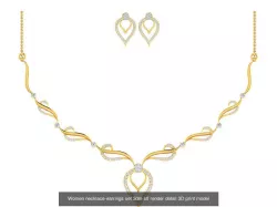 17 women necklace-earrings 3dm stl render detail bulk collection 