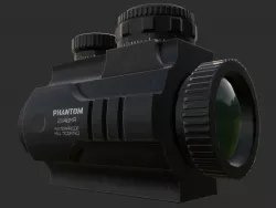 2x Scope low poly  Low-poly  3D model