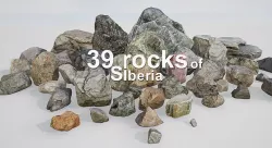 39 Rocks Stone of Siberia - Unreal Engine 4 Low-poly  3D model