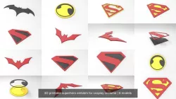 3D printable superhero emblem for cosplay costume 3D Model Collection