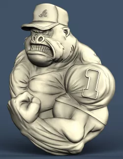 3d STL model for CNC gorilla 3D model