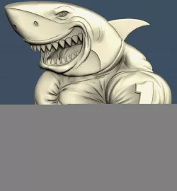 3d STL model for CNC shark 3D model
