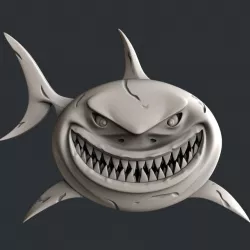 3d STL models for CNC router Shark 3D model