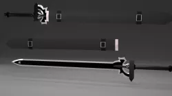 a simple model of the sword kirito 3D model