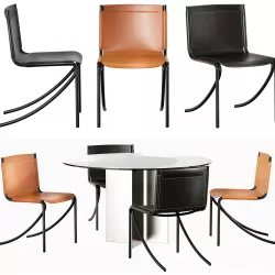 Acerbis Jot chairs  Eyon table 3D model