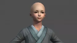acolyte little monk priest Children child Low-poly  3D model