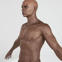 African man rigged lowpoly Low-poly  3D model