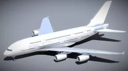 Airbus A380 Commercial Jet plane 3D model Low-poly  3D model