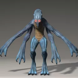 Alian   Low-poly  3D model