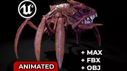 Alien Crab Monster Low-poly  3D model