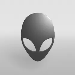 Alienware Logo 001 Low-poly  3D model