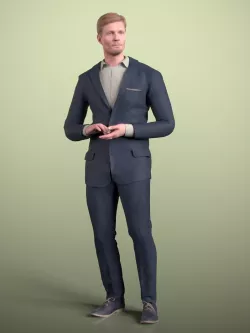 Andrew 20214-06 - Animated Walking Man Low-poly  3D model