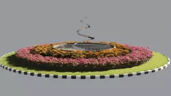 animated fountain mash 3D model
