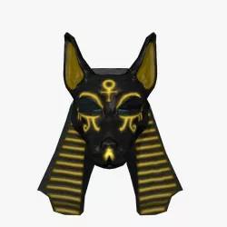 Anubis Mask Low poly PBR Model Low-poly  3D model
