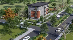 Appartment building exterior design modeling and rendering 3D model