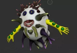 Aquaghost sea creature 3D model