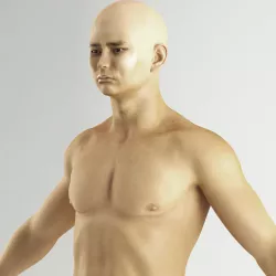 Asian man rigged lowpoly Low-poly  3D model