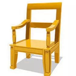 authentic cartoon chair 3D model 3D model