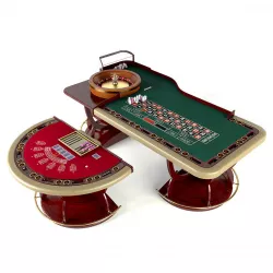 Baccarat and roulette casino tables 3D model