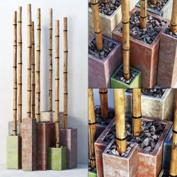 Bamboo decor color box 3D model