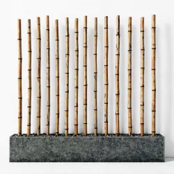 Bamboo decor concrete fundament 3D model