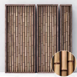 Bamboo decor frame 3D model
