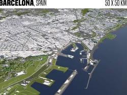 Barcelona Spain 3D model