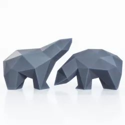 Bears Figures Low Poly 3D model