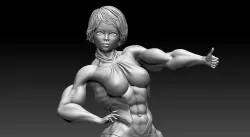 Beautiful Woman  body builder 3D model 3D model