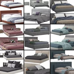 Beds collection 2 3D model