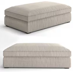 Belgian Coffee Ottoman by Restoration hardware 3D model