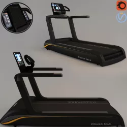 Black Treadmill 3D model