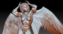 Body builder angel 3d model 3D model