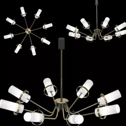 Brass and Satin Glass 3D model