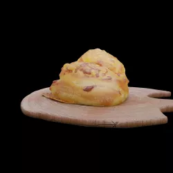 Bread 3D model - Photoscanned PBR Textures - Wood Tray Included Low-poly  3D model