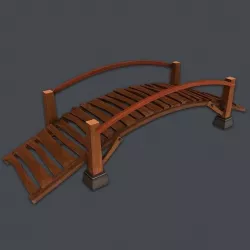 Bridge Fantasy Hand Painted Low-poly  3D model