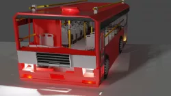 BUS AND BUS STATION 3D model