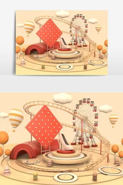 C4D e-commerce advertising model 3D model