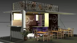 Cafe Container Shipping 3D model