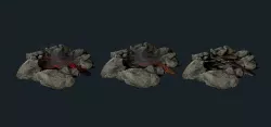 Camp Fire Pit Pack 03 Game Ready Low-poly  3D model