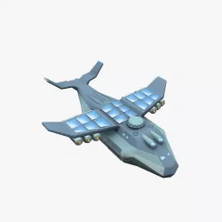 Cargo Spaceship Low-poly  3D model