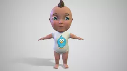 Cartoon Baby 3D model